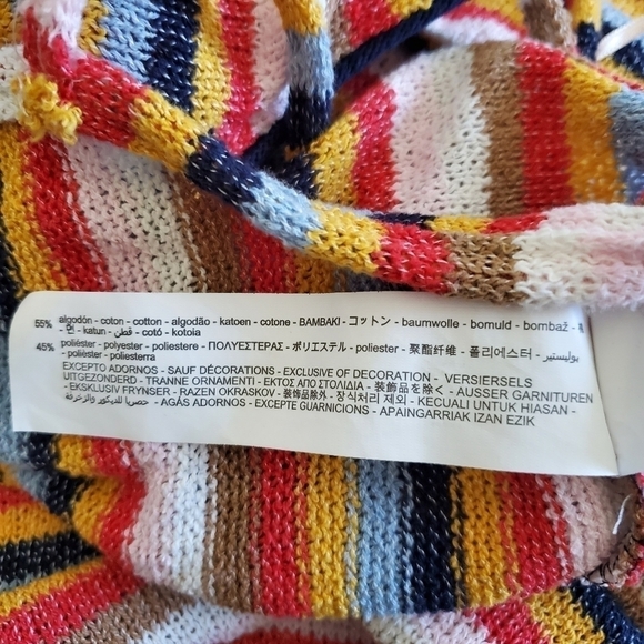 Zara Crochet Terrycloth Vertical Striped Cutout Blogger Fave Jumpsuit New Large - Picture 15 of 16